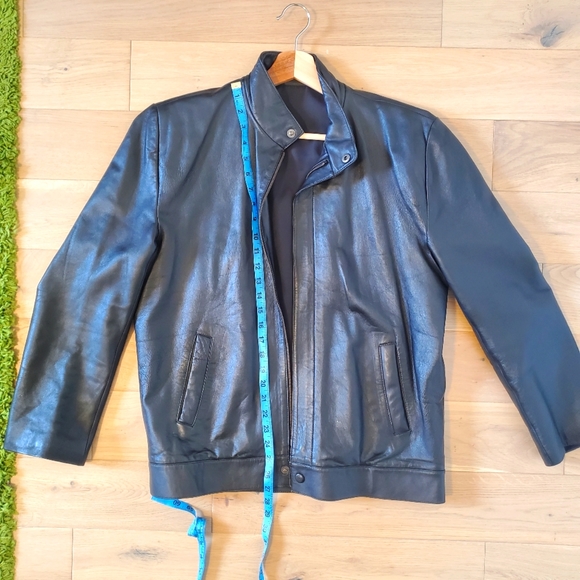 Custom Men's Leather Racer Jacket - Picture 2 of 4